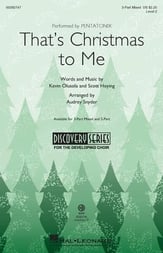 That's Christmas to Me Three-Part Mixed choral sheet music cover